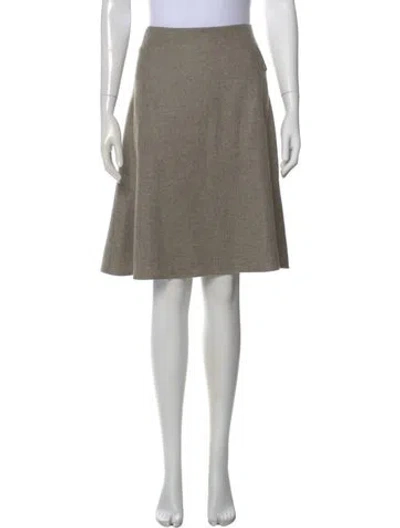 Pre-owned Loro Piana Cashmere Midi Length Skirt In Neutral