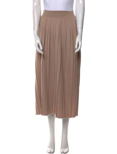 Pre-owned Loro Piana Cashmere Midi Length Skirt In Pink