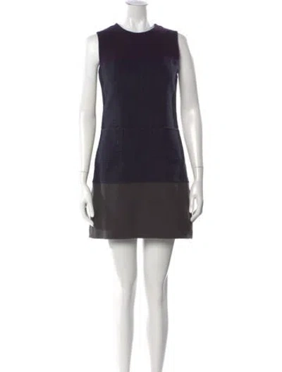 Pre-owned Loro Piana Cashmere Mini Dress In Blue