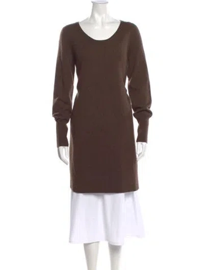 Pre-owned Loro Piana Cashmere Mini Dress In Brown
