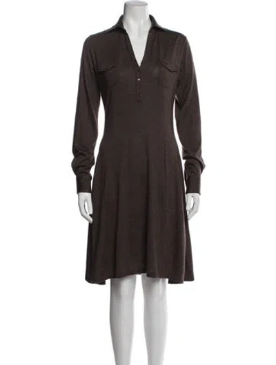 Pre-owned Loro Piana Cashmere Mini Dress In Brown
