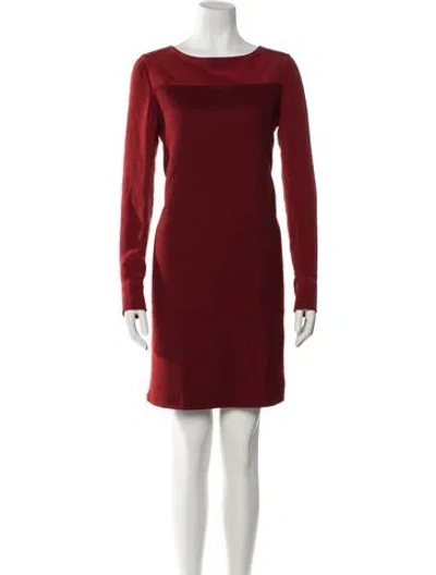 Pre-owned Loro Piana Cashmere Mini Dress In Burgundy