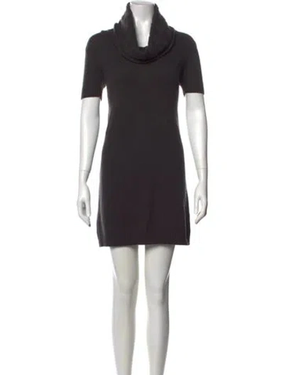Pre-owned Loro Piana Cashmere Mini Dress In Gray