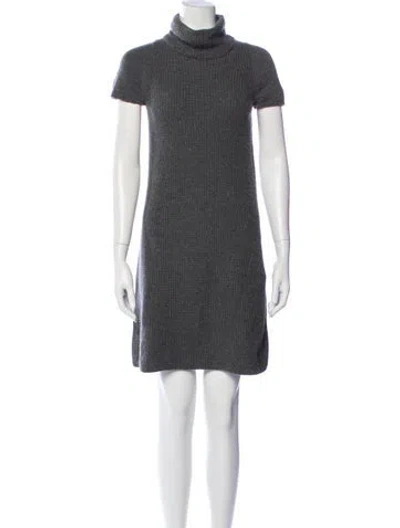 Pre-owned Loro Piana Cashmere Mini Dress In Gray