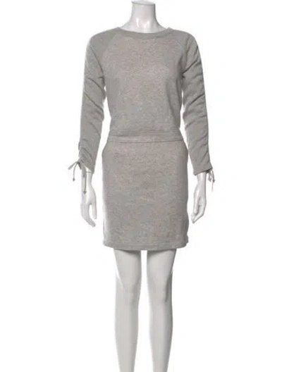Pre-owned Loro Piana Cashmere Mini Dress In Grey