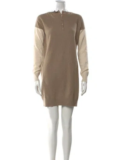 Pre-owned Loro Piana Cashmere Mini Dress In Neutral