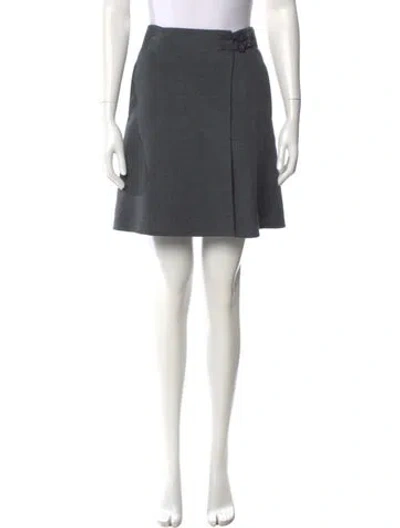 Pre-owned Loro Piana Cashmere Mini Skirt In Gray