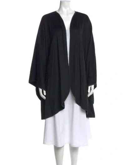 Pre-owned Loro Piana Cashmere Open Front Sweater In Black