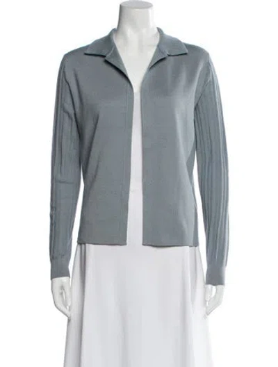 Pre-owned Loro Piana Cashmere Open Front Sweater In Gray