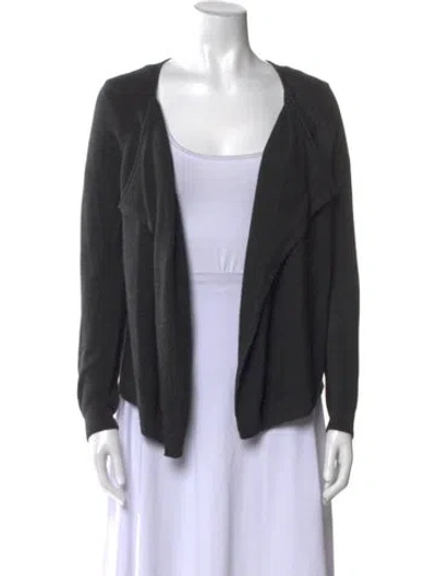 Pre-owned Loro Piana Cashmere Open Front Sweater In Gray