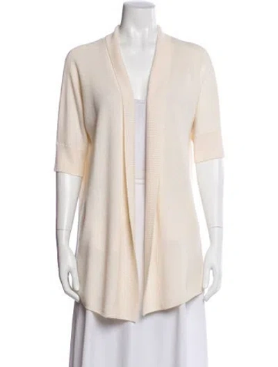 Pre-owned Loro Piana Cashmere Open Front Sweater In Neutral