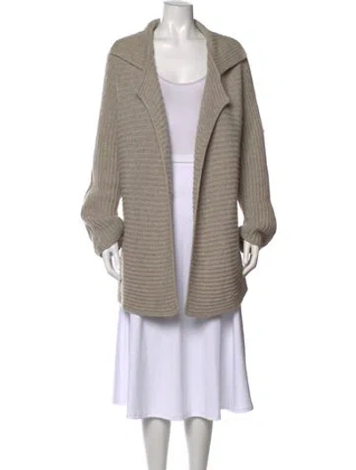 Pre-owned Loro Piana Cashmere Open Front Sweater In Neutral
