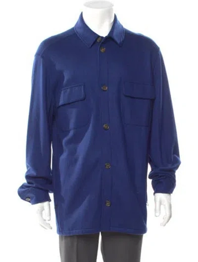 Pre-owned Loro Piana Cashmere Overcoat In Blue