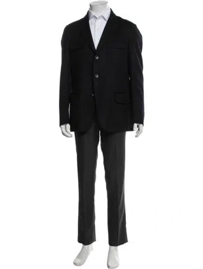 Pre-owned Loro Piana Cashmere Overcoat In Blue