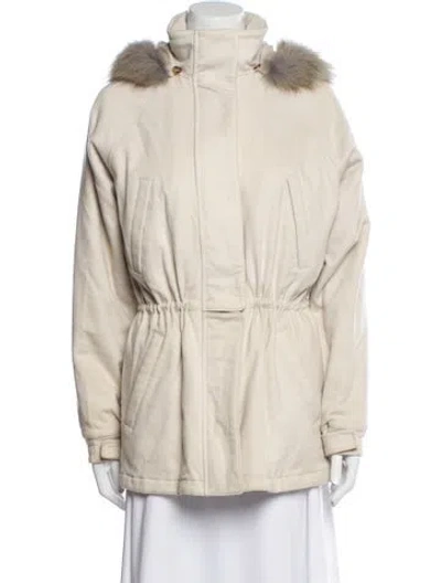 Pre-owned Loro Piana Cashmere Parka In Neutral