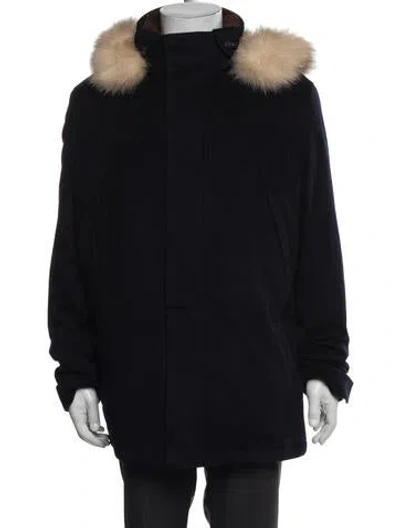 Pre-owned Loro Piana Cashmere Parka W/ Tags In Blue