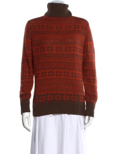 Pre-owned Loro Piana Cashmere Patterned Sweater In Multi