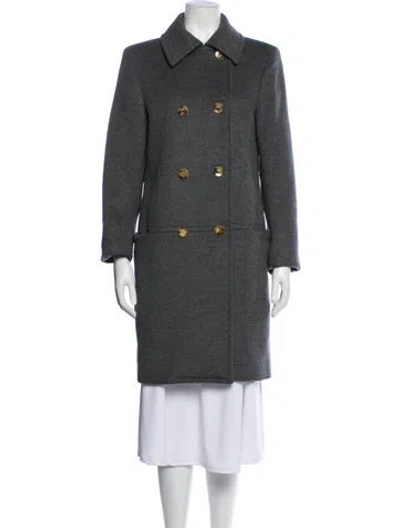 Pre-owned Loro Piana Cashmere Peacoat In Gray