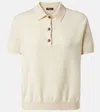 Loro Piana Cashmere Polo Shirt In White Snow
