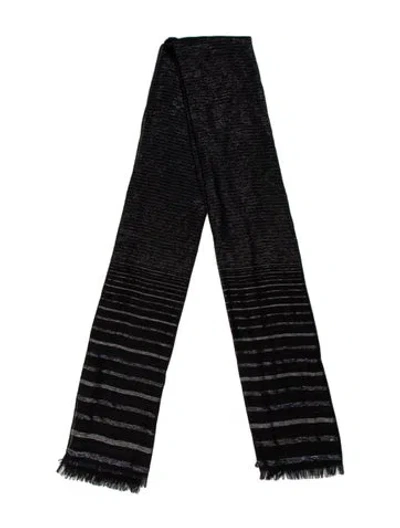 Pre-owned Loro Piana Cashmere Printed Scarf In Black