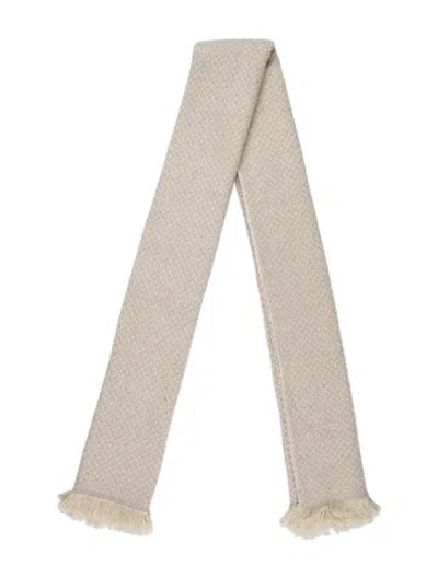 Pre-owned Loro Piana Cashmere Printed Scarf In Neutral