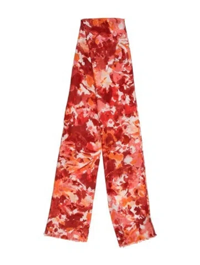 Pre-owned Loro Piana Cashmere Printed Scarf In Orange