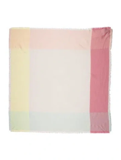 Pre-owned Loro Piana Cashmere Printed Scarf In Pink
