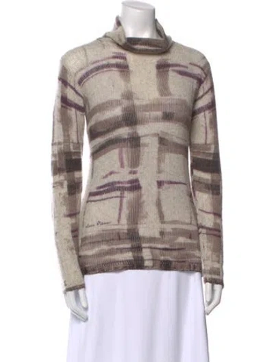Pre-owned Loro Piana Cashmere Printed Sweater In Neutral