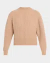 Loro Piana Cashmere Rib Crewneck Sweater In Multi