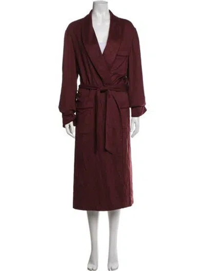 Pre-owned Loro Piana Cashmere Robe In Burgundy