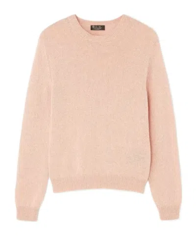 Loro Piana Cashmere Round Neck Sweater In Nude