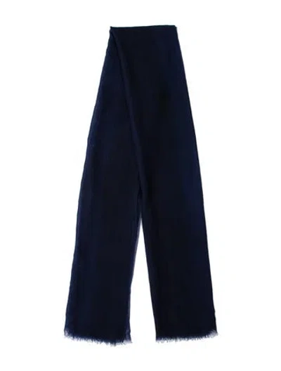 Pre-owned Loro Piana Cashmere Scarf In Blue
