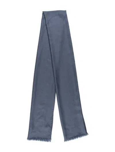 Pre-owned Loro Piana Cashmere Scarf In Blue