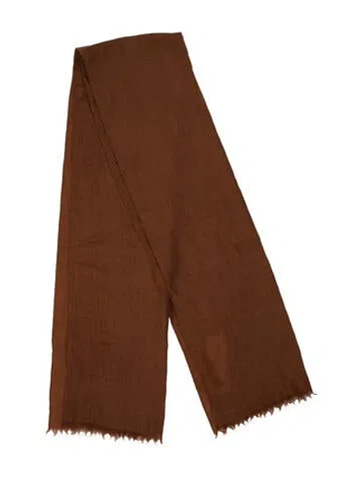 Pre-owned Loro Piana Cashmere Scarf In Brown