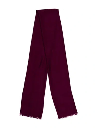 Pre-owned Loro Piana Cashmere Scarf In Burgundy