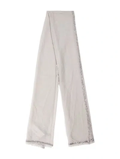 Pre-owned Loro Piana Cashmere Scarf In Gray