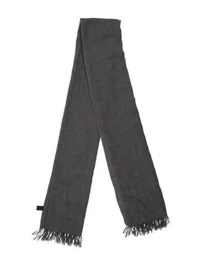 Pre-owned Loro Piana Cashmere Scarf In Gray