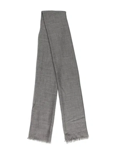 Pre-owned Loro Piana Cashmere Scarf In Gray