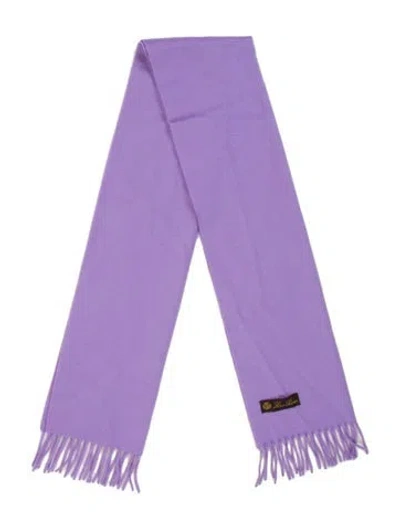 Pre-owned Loro Piana Cashmere Scarf In Purple