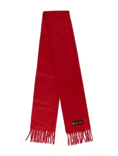 Pre-owned Loro Piana Cashmere Scarf In Red