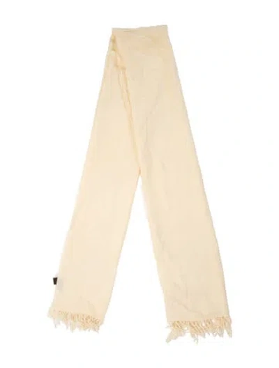 Pre-owned Loro Piana Cashmere Scarf In Yellow