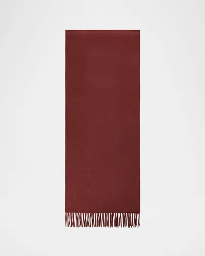 Loro Piana Cashmere Sciarpa Grande Fringe-trim Scarf In Brown