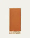 Loro Piana Cashmere Sciarpa Two-tone Fringe-trim Scarf In C03v Autumn Blaze Melmap