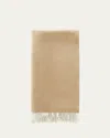 Loro Piana Cashmere Sciarpa Two-tone Fringe-trim Scarf In Neutral