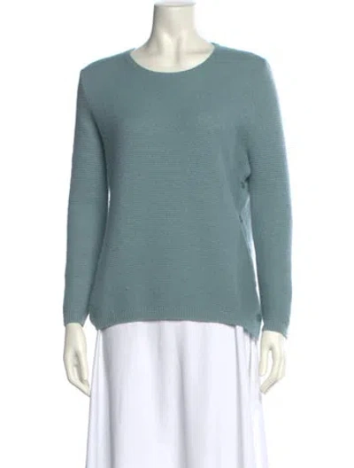 Pre-owned Loro Piana Cashmere Scoop Neck Sweater In Blue