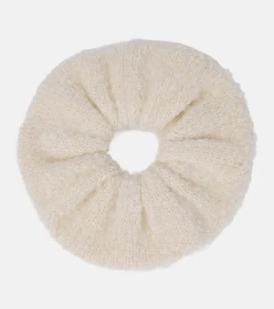 Loro Piana Cashmere Scrunchie In White