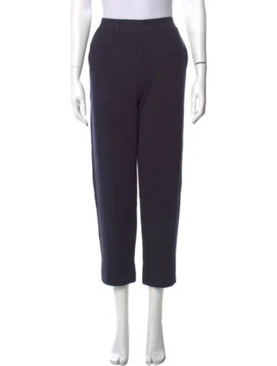 Pre-owned Loro Piana Cashmere Straight Leg Pants In Black