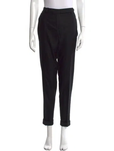 Pre-owned Loro Piana Cashmere Straight Leg Pants In Black