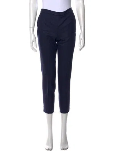 Pre-owned Loro Piana Cashmere Straight Leg Pants In Blue