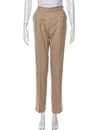 Pre-owned Loro Piana Cashmere Straight Leg Pants In Brown